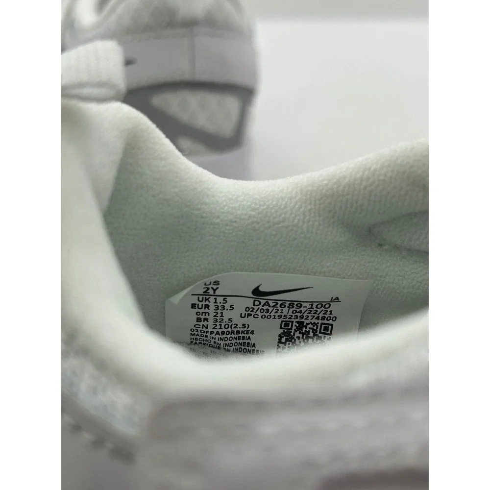 Nike Free Run 2 Shoes Kids Size 2Y White - Picture 5 of 5